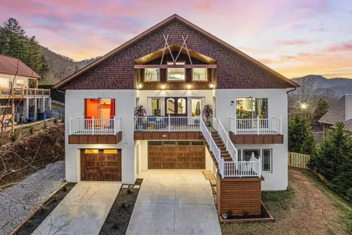 Alpine Artistry Estate at sunset